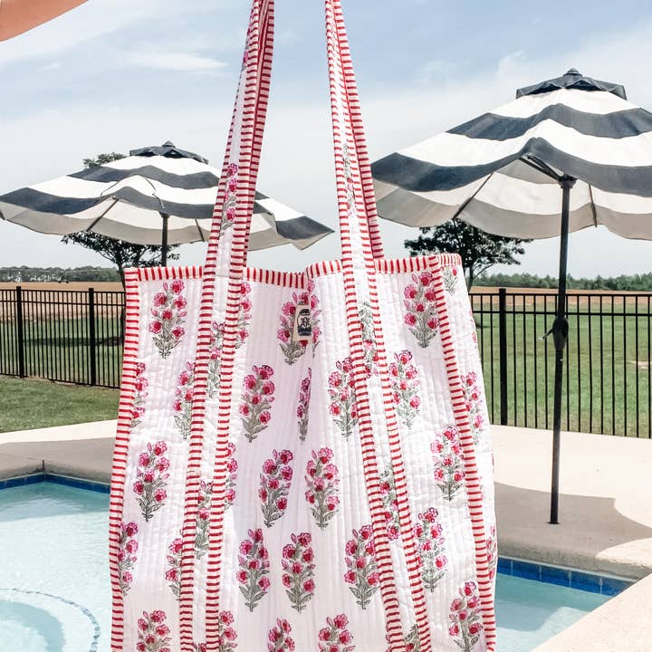 Heart of Grace - Wholesale Tote Bag - Women's - Morning Glory | Regular Quilted Tote Bag