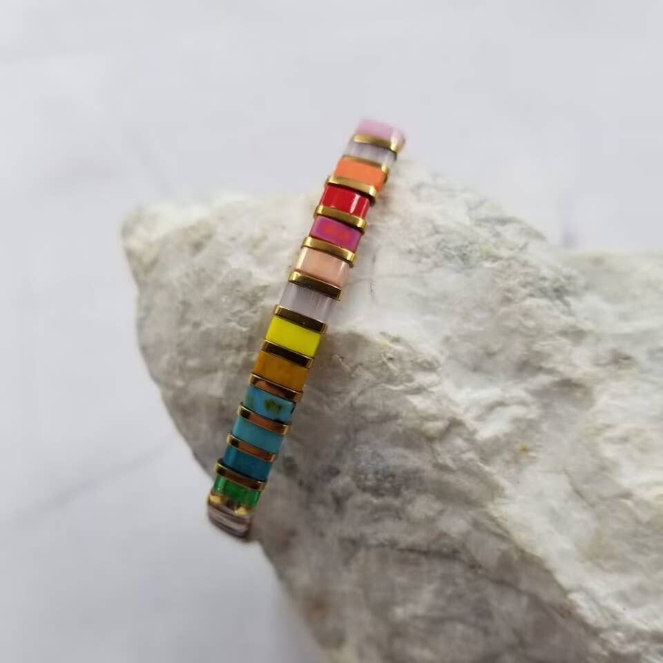 The Pretty Jewellery - Vente Bracelet de perles - Bracelet Tila multicolore1