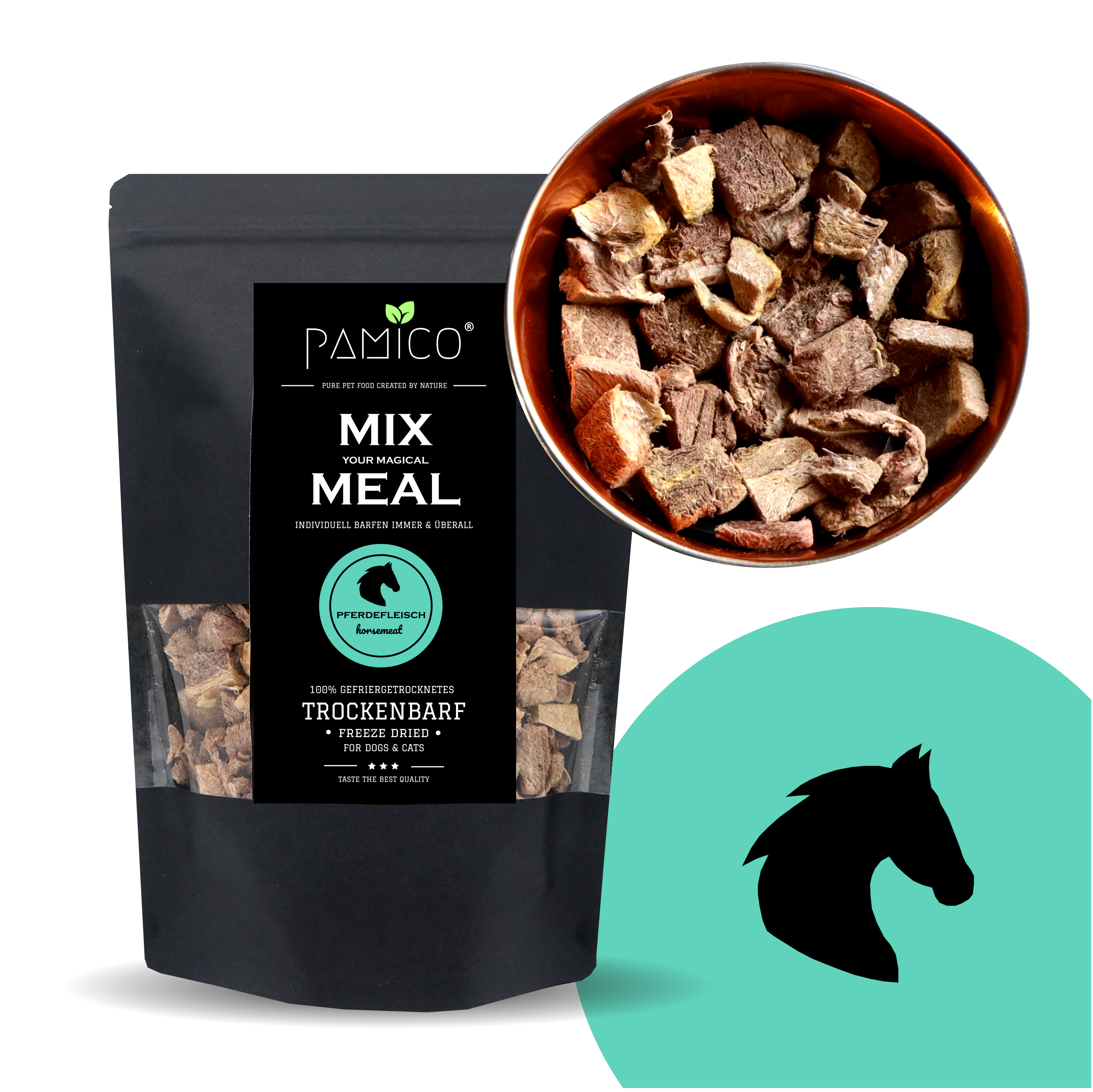 PAMICO - Wholesale Pet Food - Dog - Freeze-dried horse meat - MIX MEAL dry barf for dogs and cats0