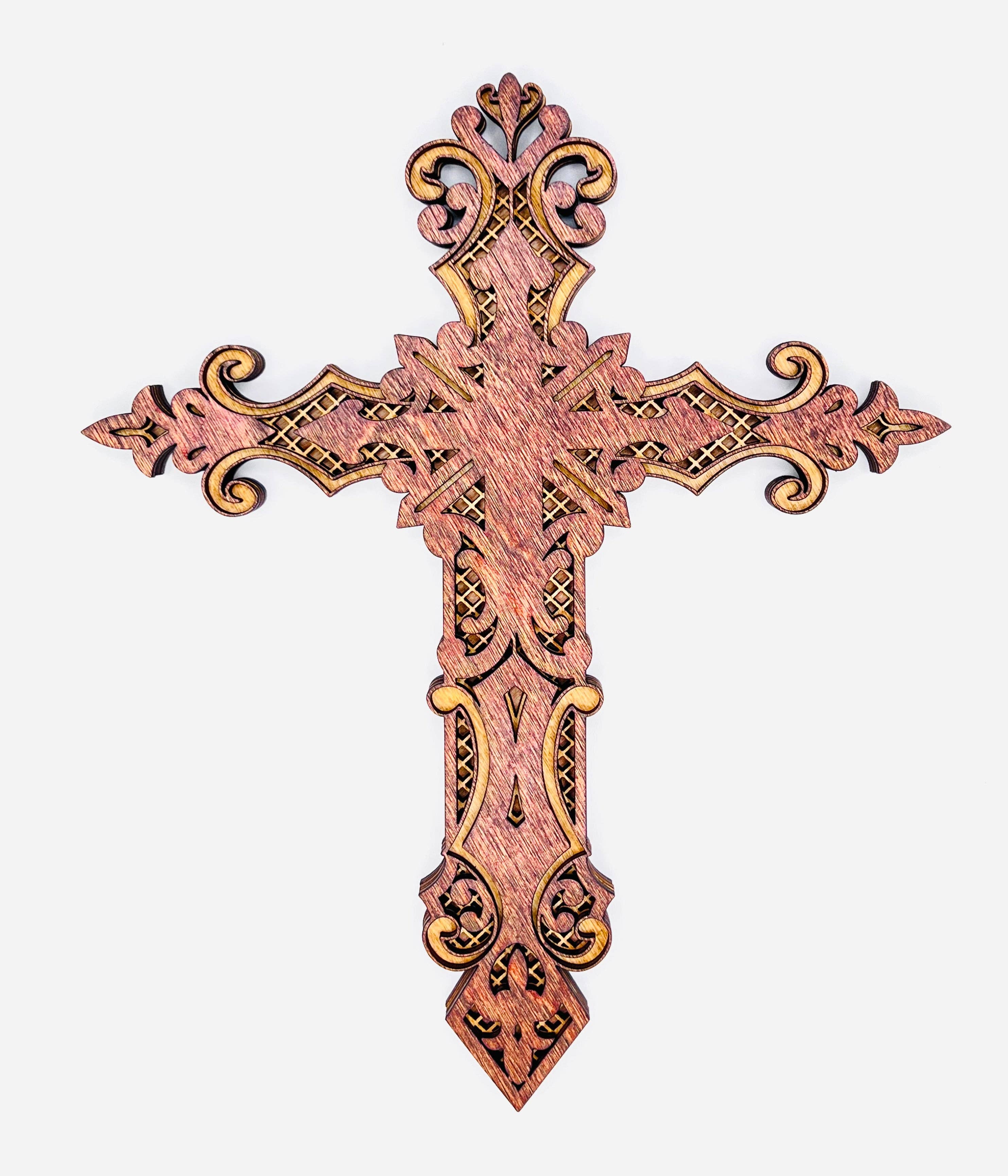 Lexo Creations - Wholesale Wall Cross - Cross, Three Layer Wood0