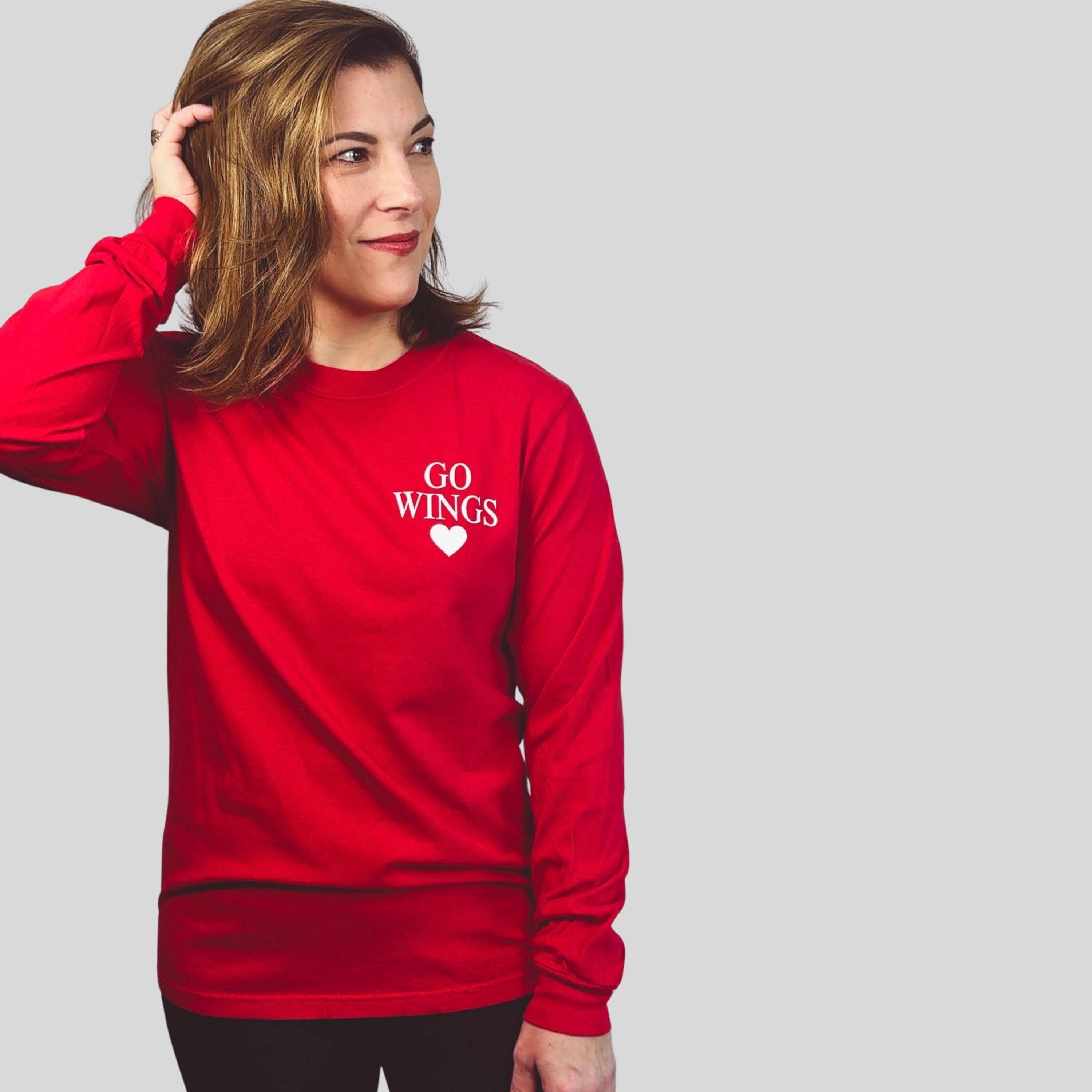 Red Go Wings - Detroit Hockey Long Sleeve for wholesale on Faire4