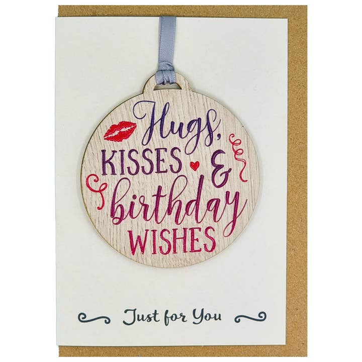 Hugs Kisses & Birthday Wishes Card with Gift | AF03 for wholesale by LT Creations