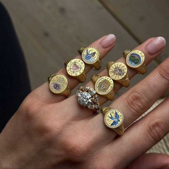 ACCITY - Wholesale Cocktail/Statement Ring - Stainless Steel Fashion Painted Rhinestone Ring_CWMM5706