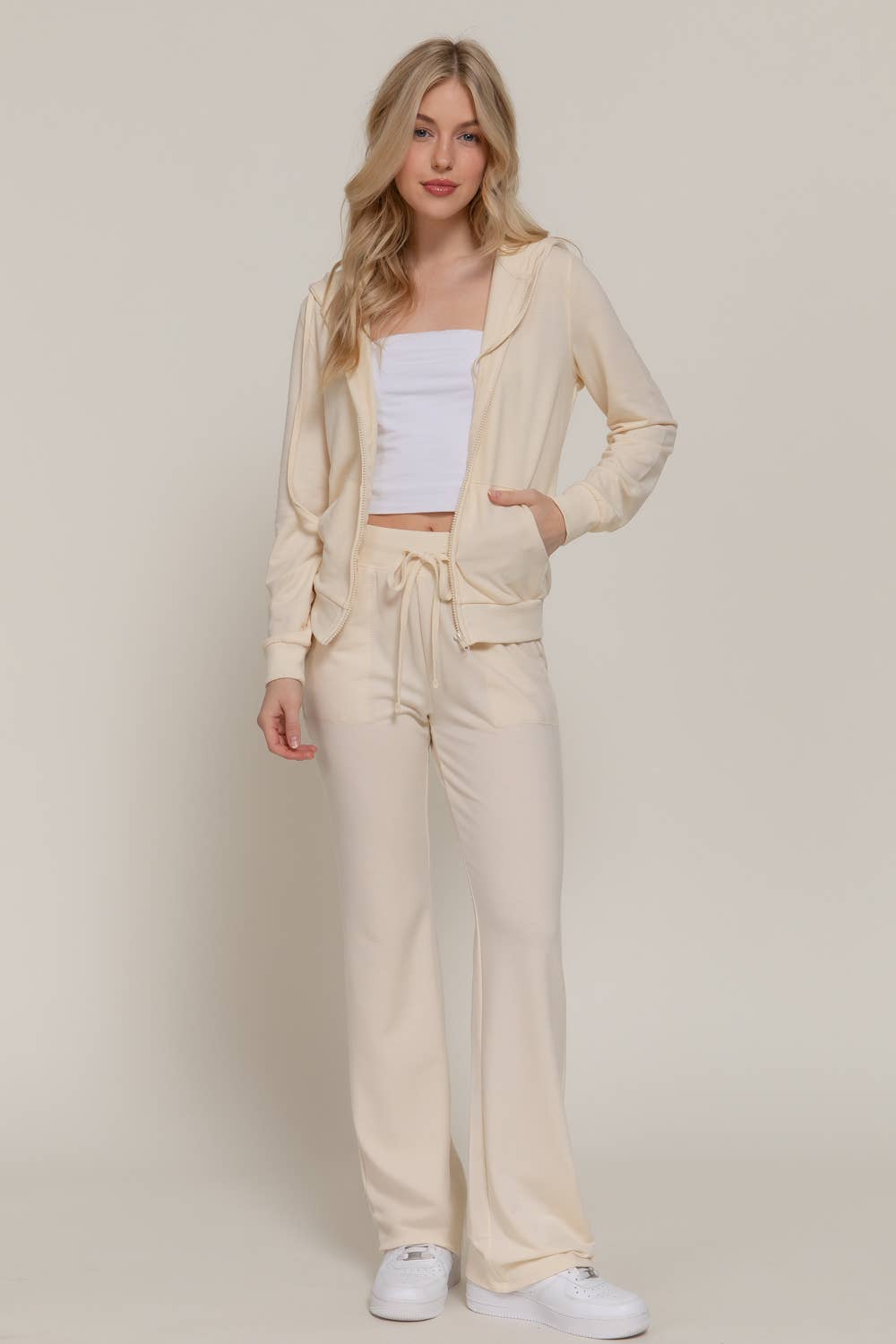 Active Basic | Active USA - Wholesale Lounge Set - Women's - Long Sleeve Hoodie Jacket & Pants Sweatsuit Set  5