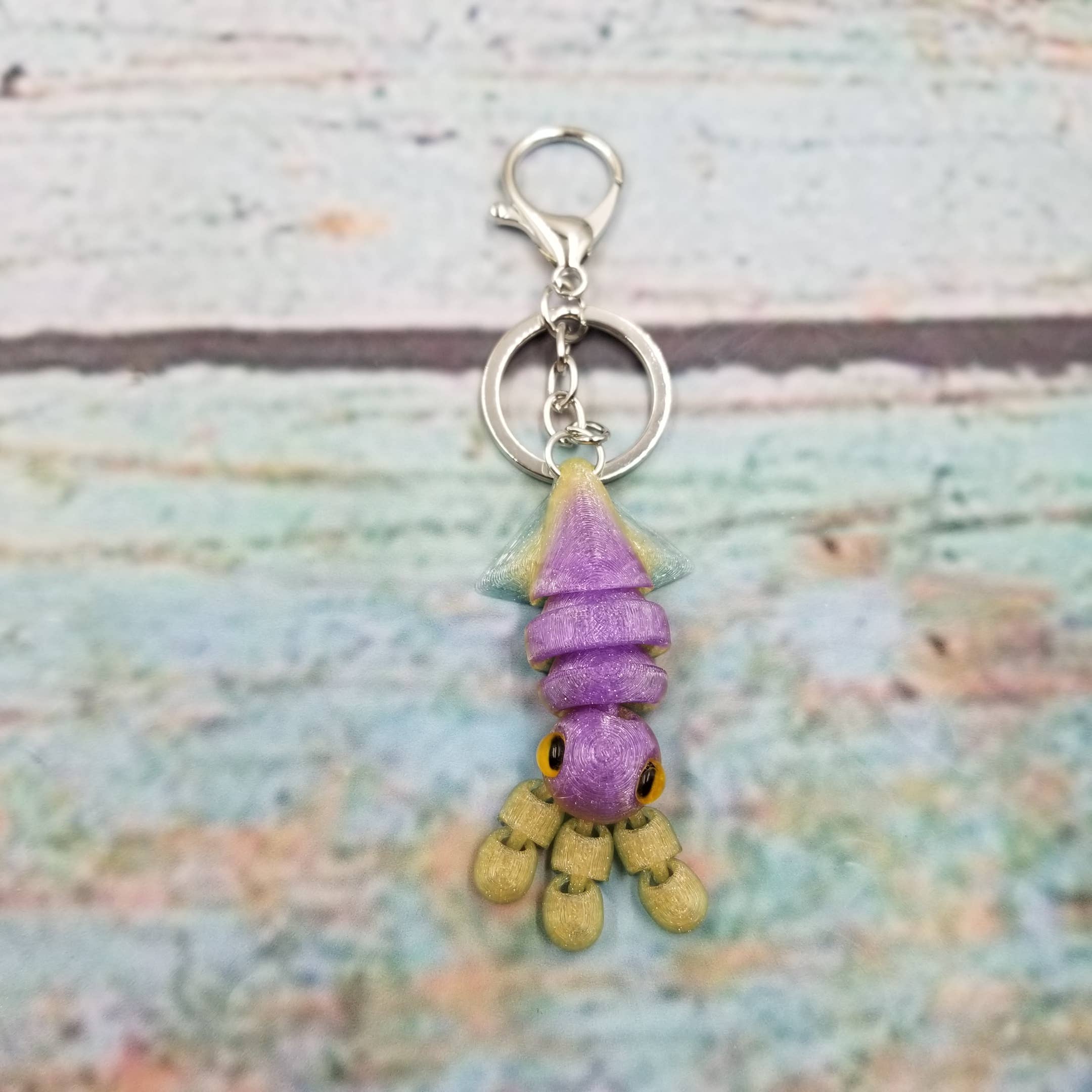 MIAS SHOP - Wholesale Fidget Toy - Kids - 3d Printed Stress Relieving Squid Keychain Toys0