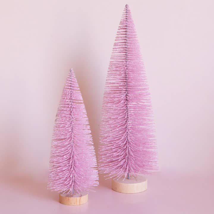 Sunshine Studios - Wholesale Christmas Decoration - Bottle Brush Tree | Pink | Sparkle Christmas Tree