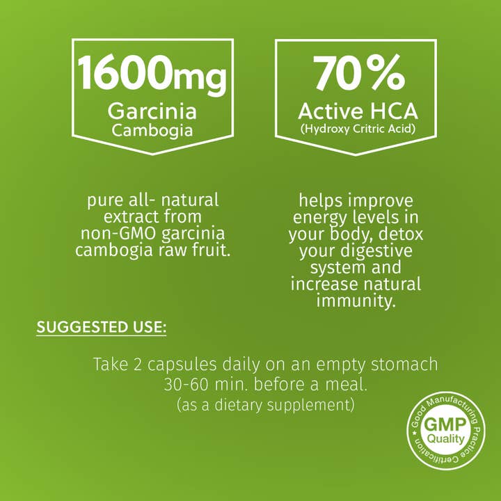 Natuvitz - Wholesale Oral Supplement/Vitamin - Garcinia Cambogia Extract 1600mg 70% HCA – Supports and Impr
