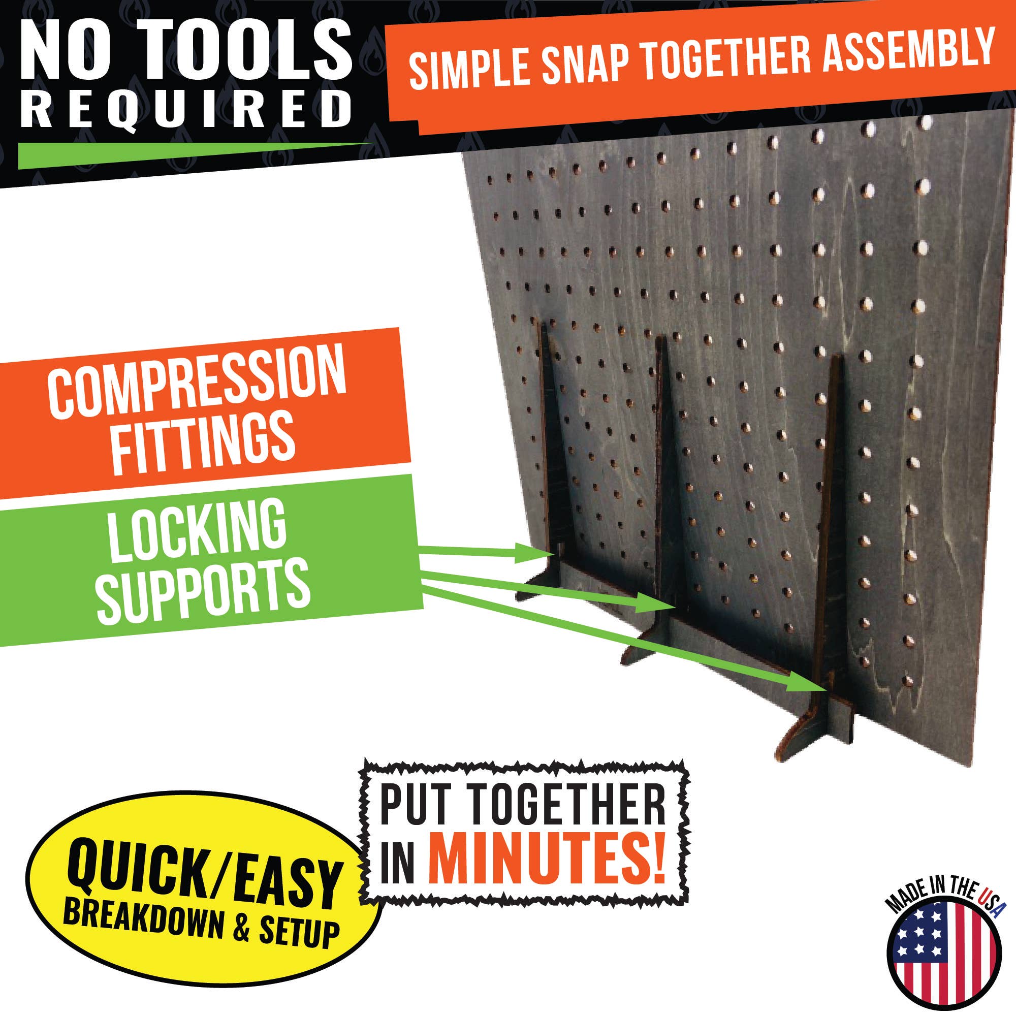Torched Displays – wholesale Retailer display stand/case – Pegboard Display - Various Sizes and Colors66