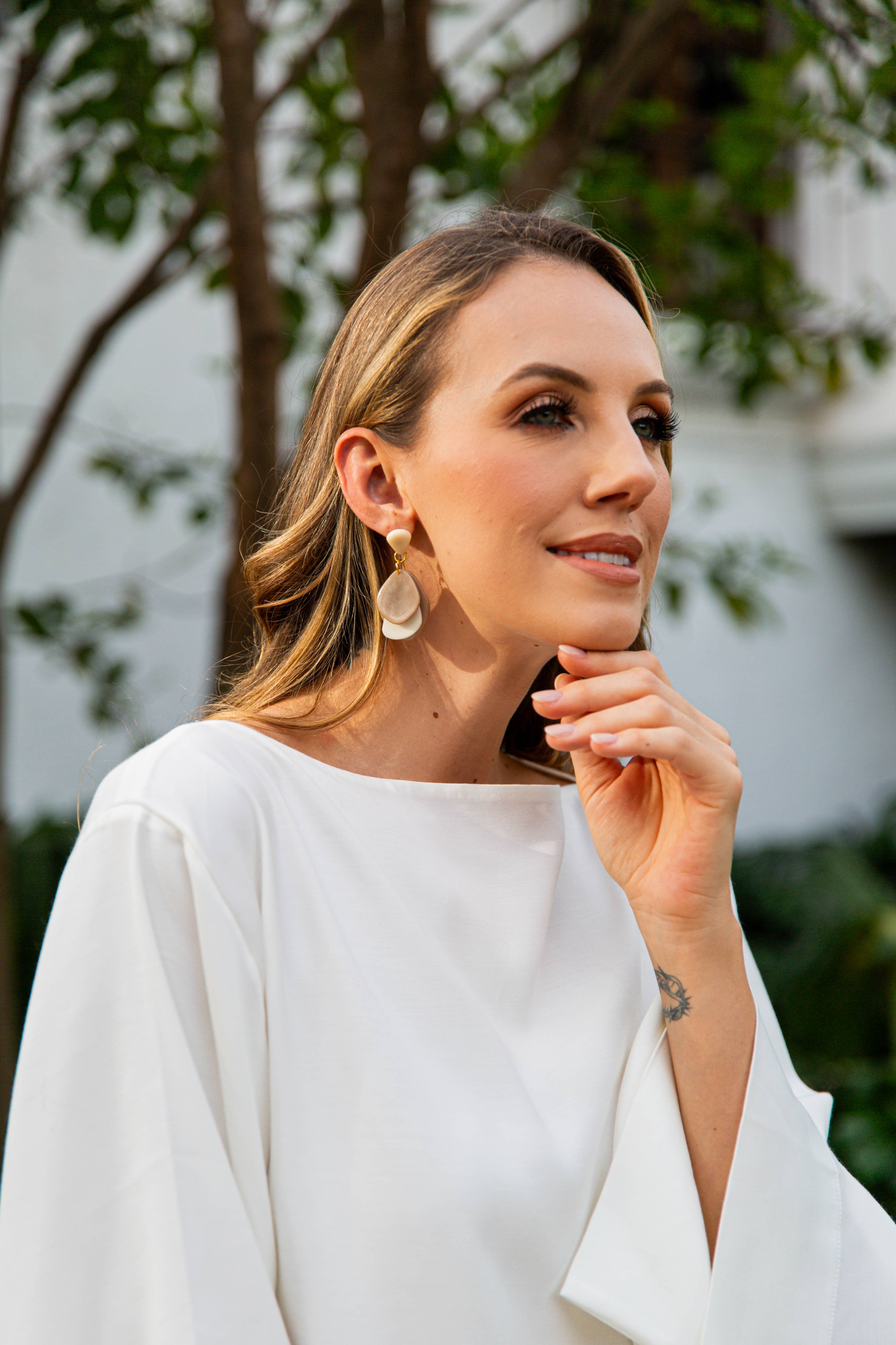 Organic Tagua Jewelry - Wholesale Dangle Earrings - Lauren Earrings5