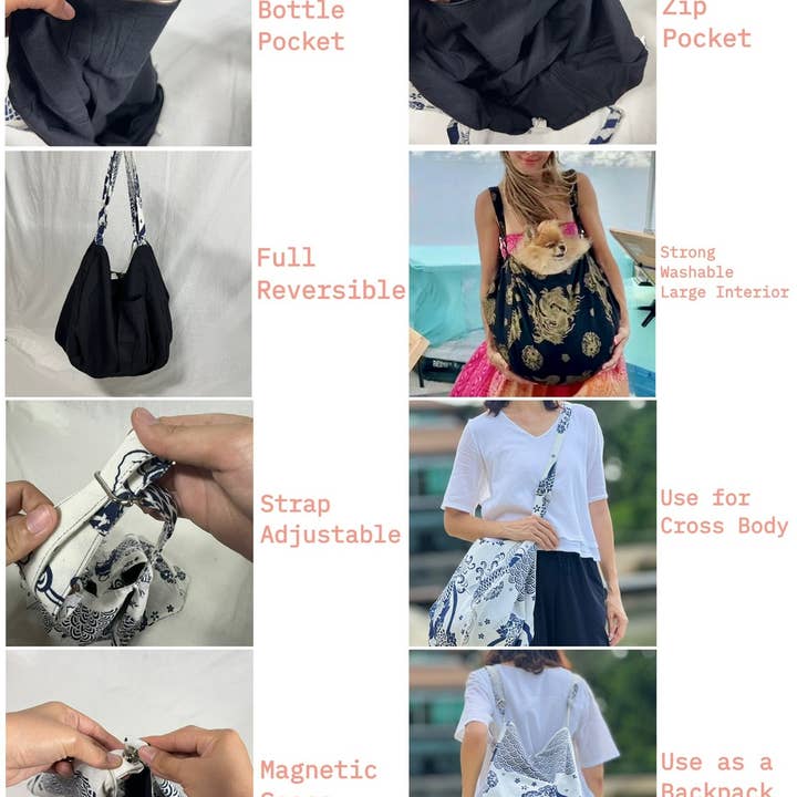 Black Gray Thai Cotton Bag - Marble for wholesale on Faire