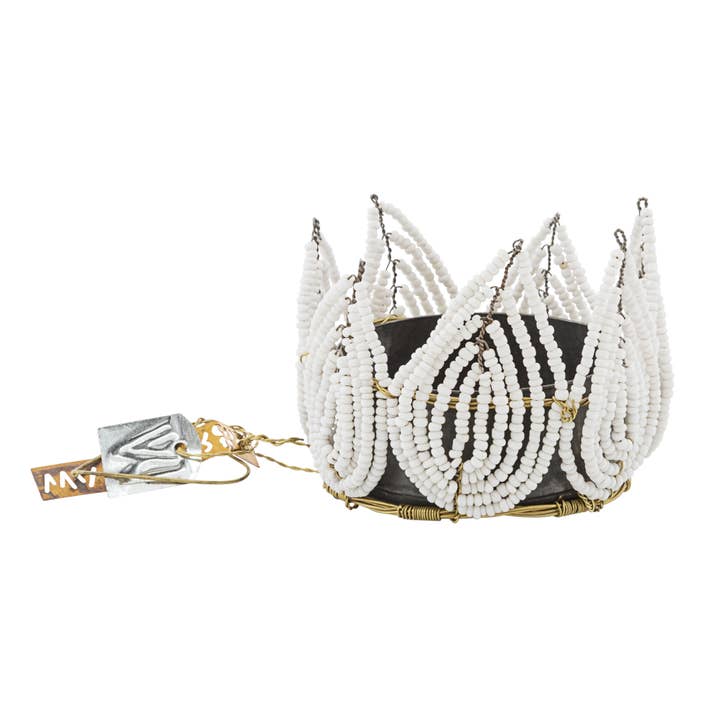 Porta tealight a forma di foglia bianco per la vendita all'ingrosso da parte di Walther & Co.