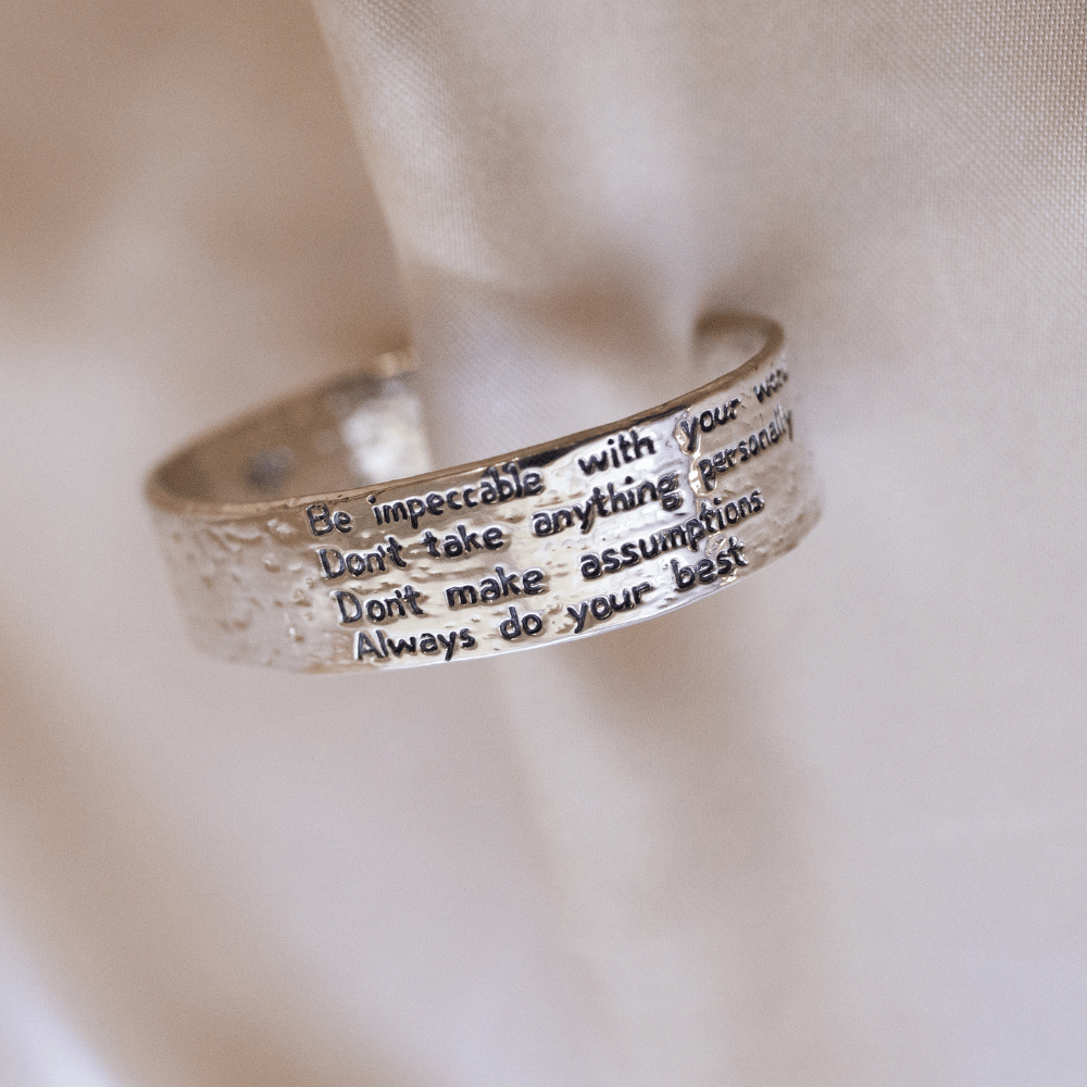 Jewelry Evolution - Wholesale Cuff Bracelet - The Four Agreements Textured Cuff14