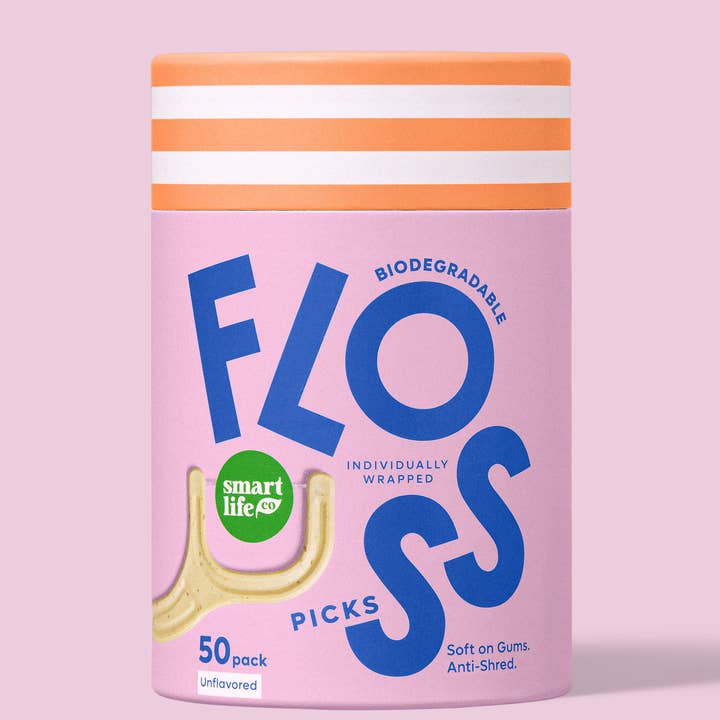 SmartLifEco - Wholesale Floss - Individually Wrapped Floss Picks | 50 Pack