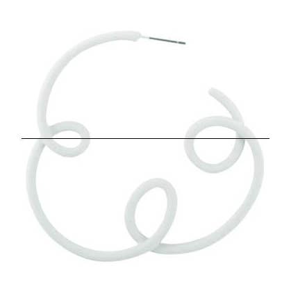 Loop de Hoop Earrings - White for wholesale by QuayL Designs