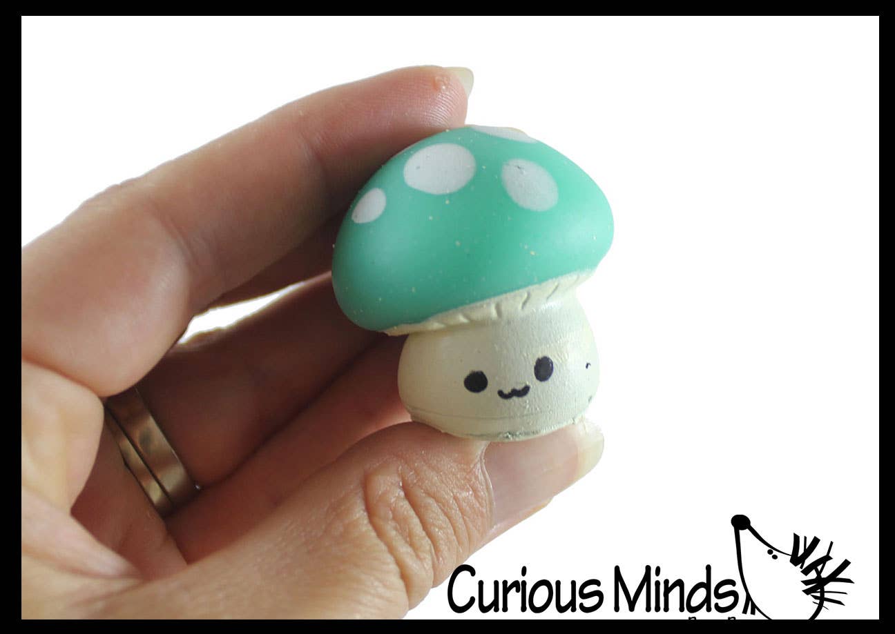 Curious Minds Toys - Wholesale Fidget Toy - Kids - 1 Cute Mushroom Mochi Squishy - Kawaii -  Cute Individually 4