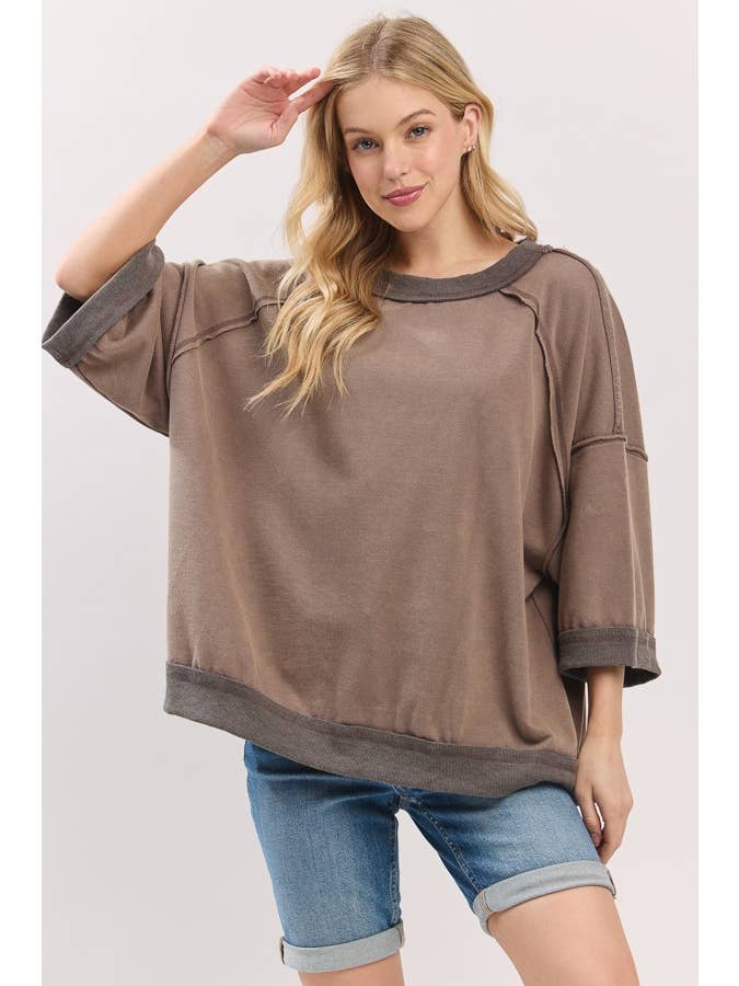 Sewn and Seen - Wholesale Top - Maternity - Mineral-Washed Oversized French Terry Top25