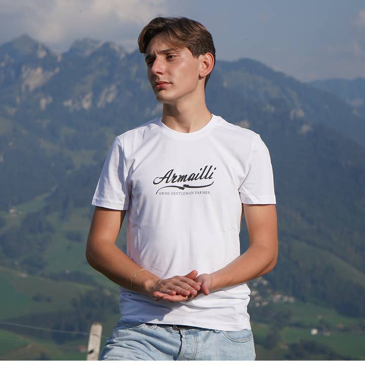 ORIGINAL - Män Vit T-shirt för wholesale av Armailli