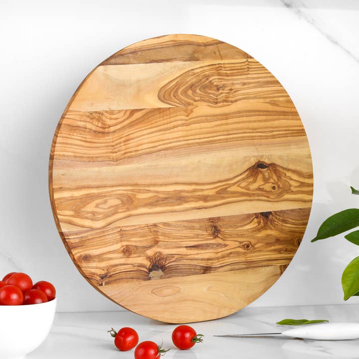 Rundes Schneidebrett Olivenholz – Handgemacht & Rustikal for wholesale by Krafts GmbH Olive Wood
