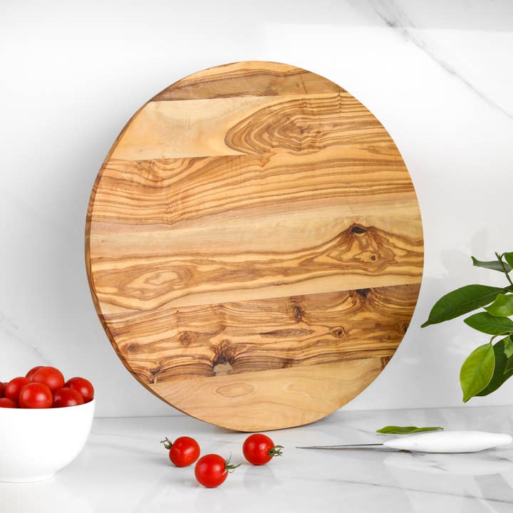Krafts GmbH Olive Wood - Wholesale Cutting Board - Rundes Schneidebrett Olivenholz – Handgemacht & Rustikal