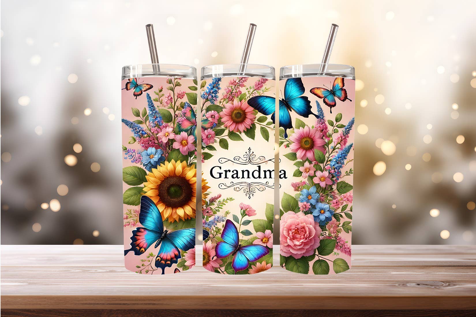 Stencil Art Canada – Großhandel Thermotasse/-becher – Oma Tumbler, 20 oz. Edelstahl