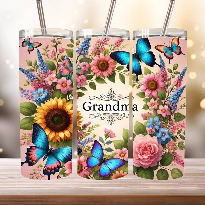 Stencil Art Canada – Großhandel Thermotasse/-becher – Oma Tumbler, 20 oz. Edelstahl0