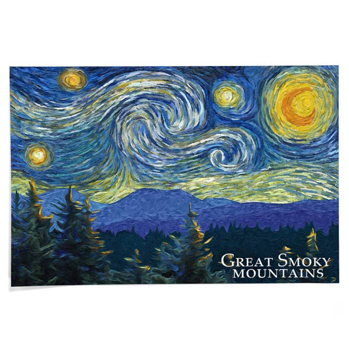 GICLEE PRINT Great Smoky Mountains Starry Night 2 for wholesale by Lantern Press
