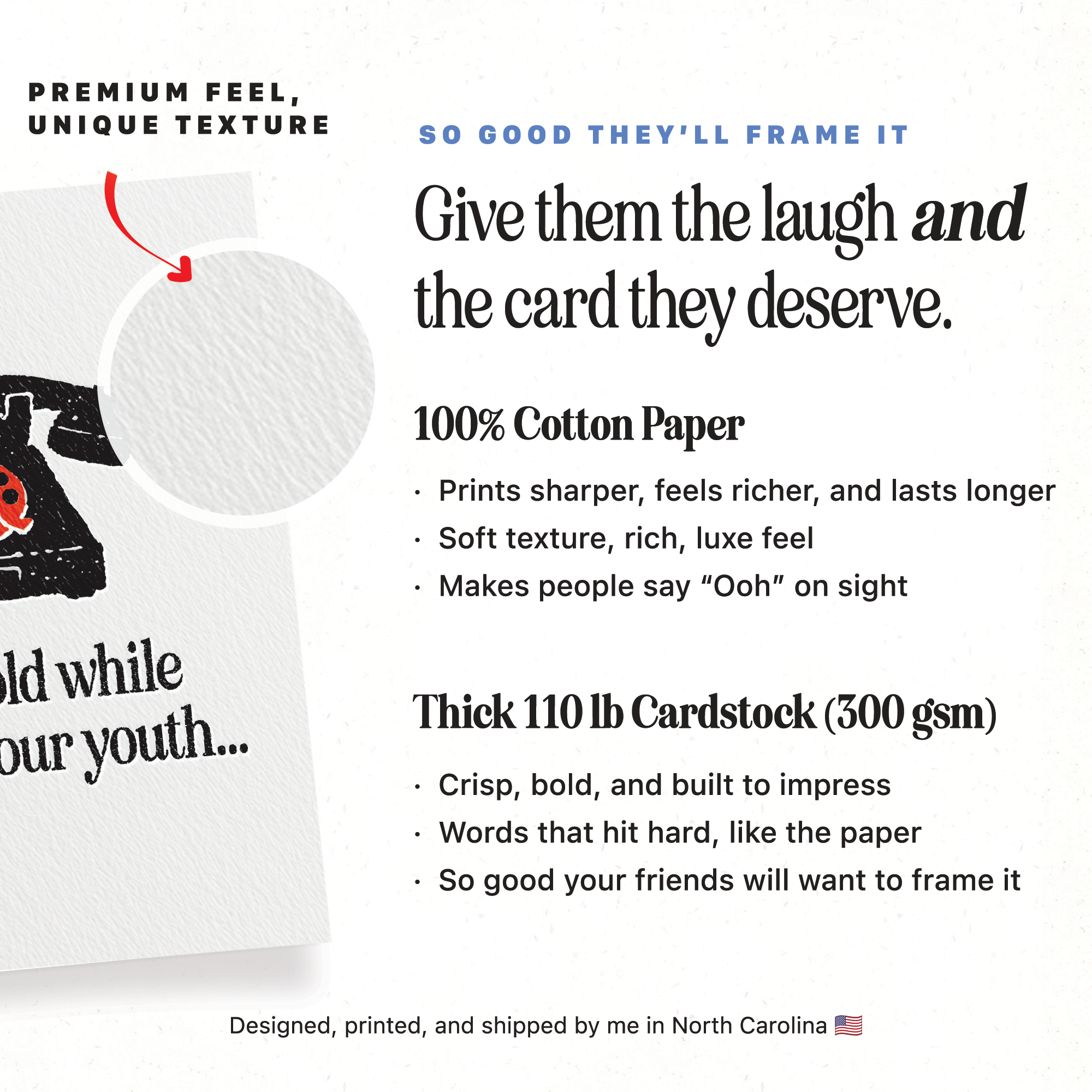 Petty Paper Studio - Vente Cartes d'anniversaire - Localise ta jeunesse, carte d'anniversaire sarcastique2