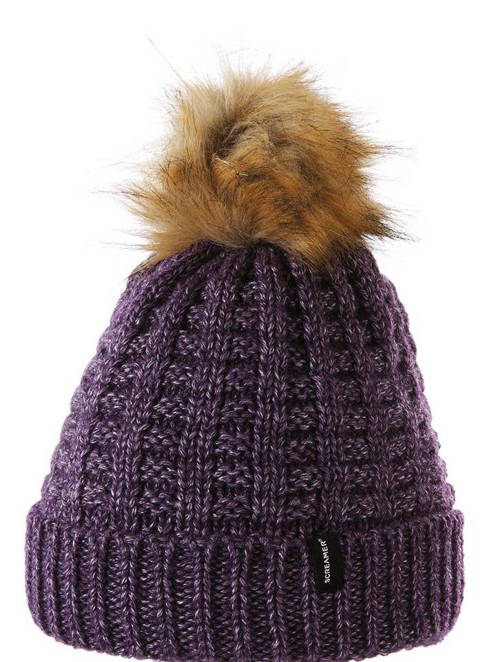 Bonnet Patricia en maille côtelée jarretière pour la vente par Screamer