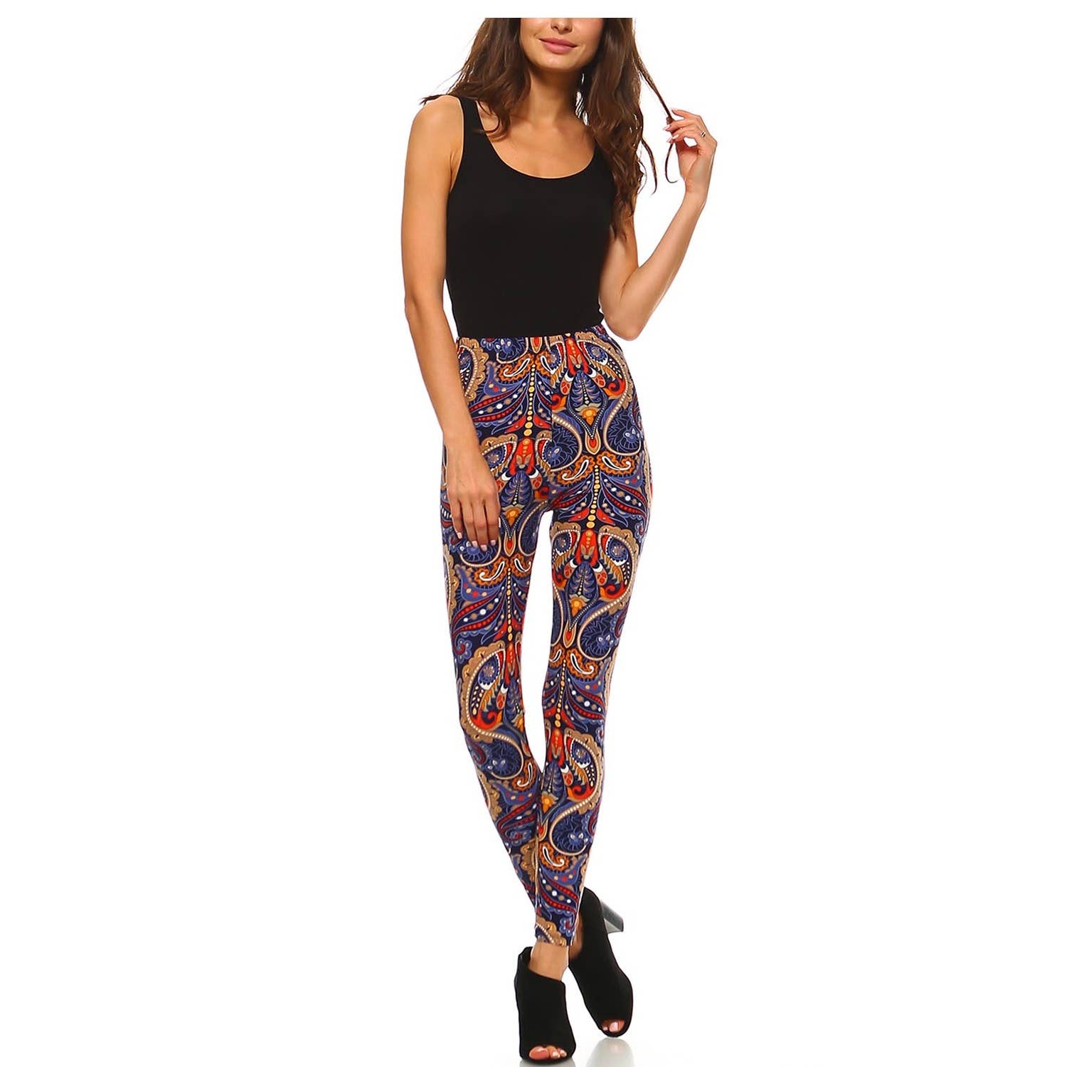 JHP Collection - Wholesale Fashion Leggings - Women's - WOMENS CASUAL MULTI COLOR BRUSHED FULL LEGGINGS35