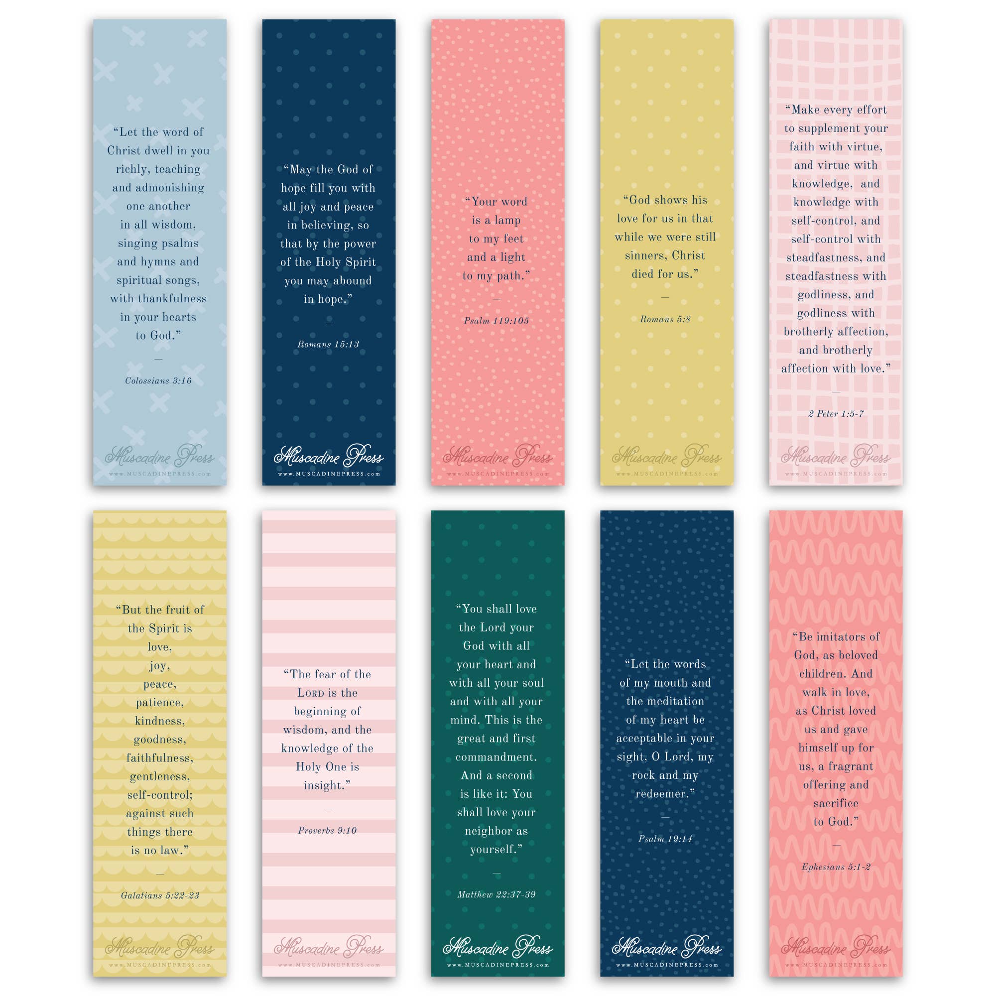 Muscadine Press - Wholesale Bookmark - Scripture Bookmark1