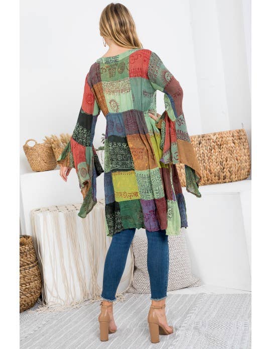 Kathmandu Imports - Vendita all'ingrosso Kimono - Donna - Kimono Patchworks (KT-1307)3