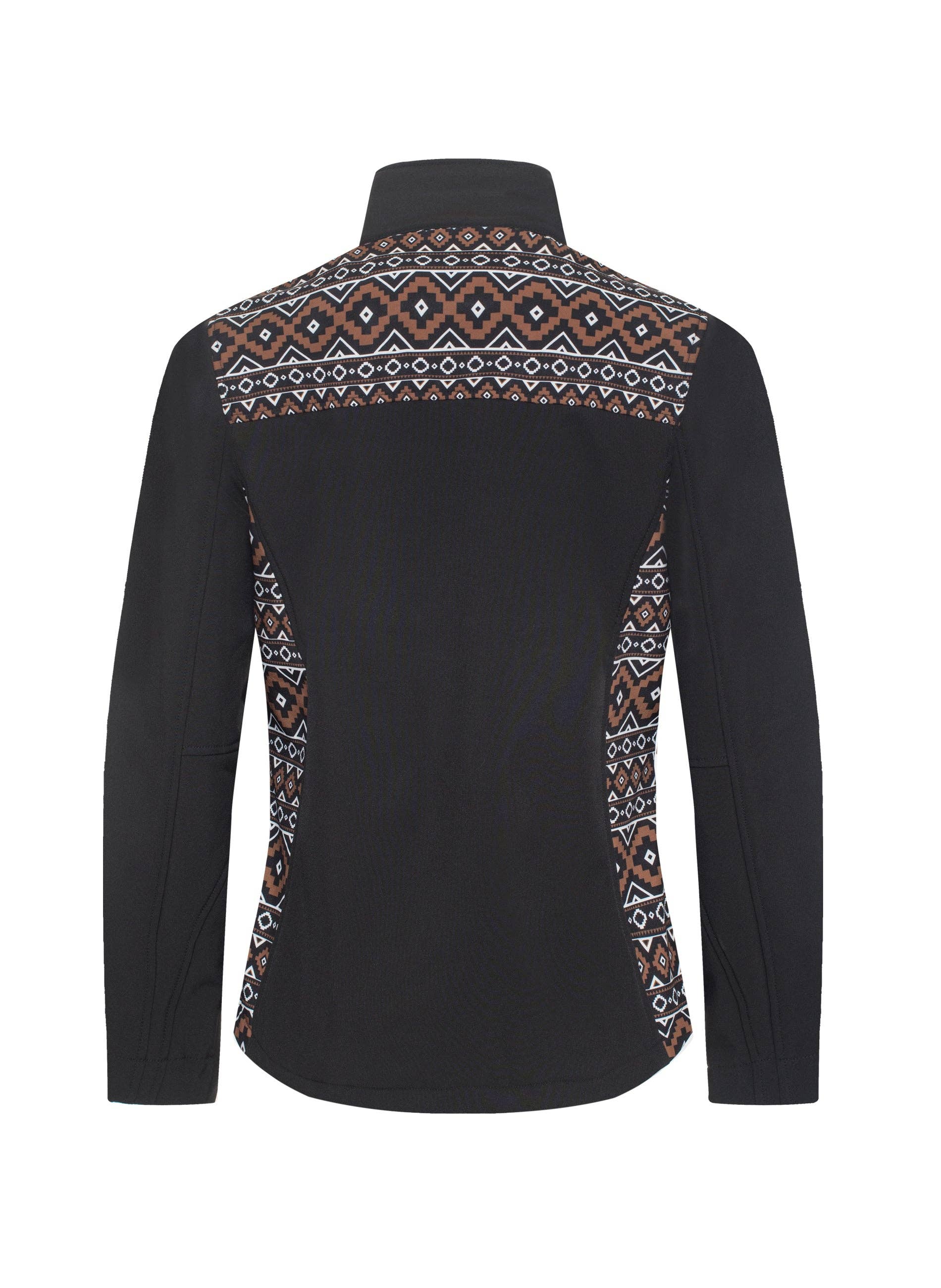 BLACK BROWN Women's Western Aztec Print Jacket -LJ650EMB-AZ-BLACK-BROWN for wholesale on Faire1