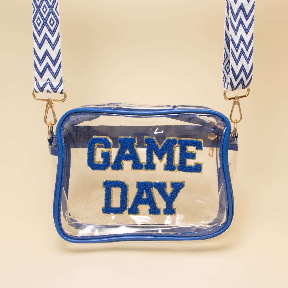 SP Sophia Collection - Wholesale Crossbody Bag - Women's - “Game Day” Fuzzy Chenille Clear Crossbody Bag7