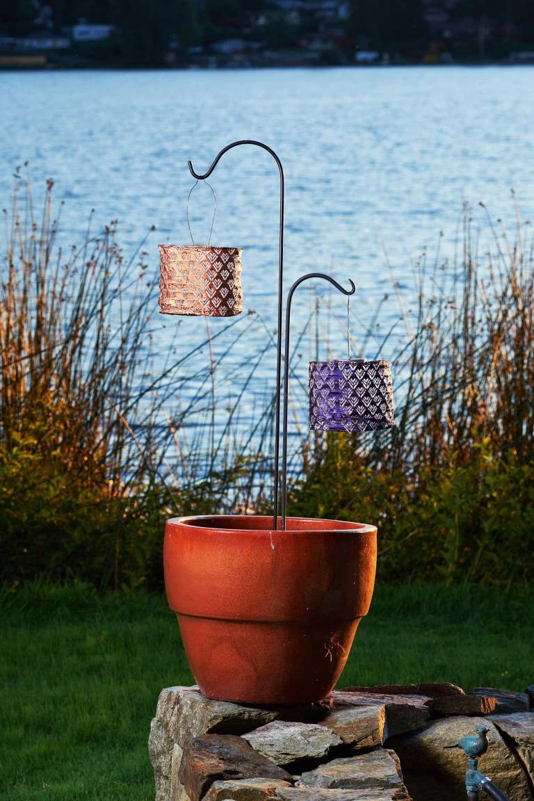 Allsop Home & Garden - Wholesale Outdoor/Lawn Light - Stella Chevron Drum 7" Solar Lantern - Copper5