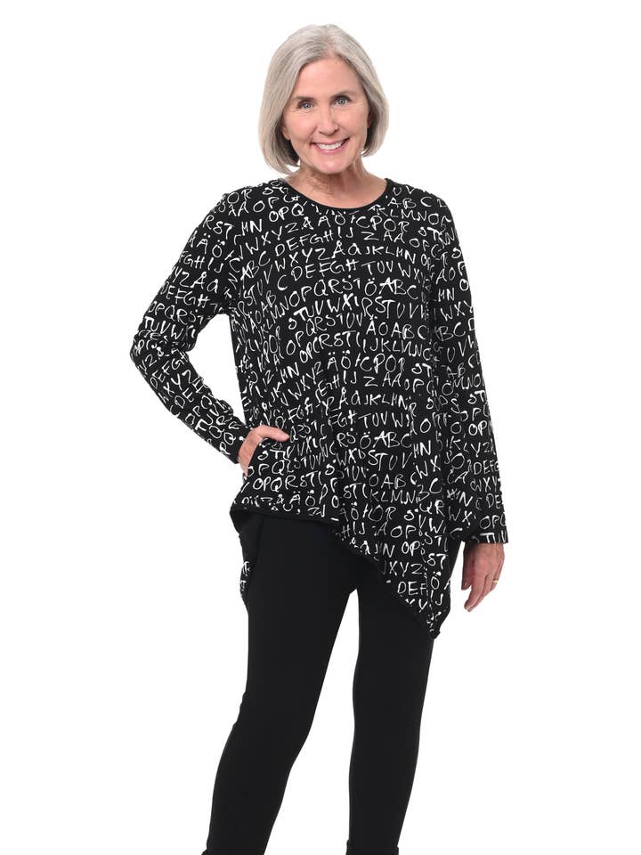 L112 Kinsley i svart alfabet för wholesale av Tulip Clothing