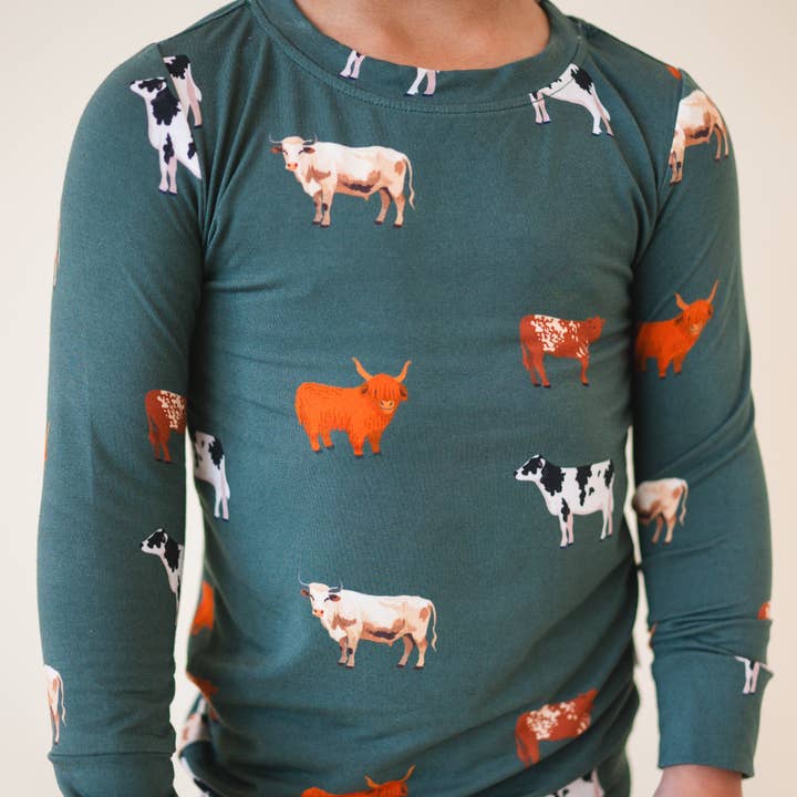 bug + bean kids - Wholesale Sleepwear set – Kids - Bamboo 2-Piece Toddler Pajama Set | Green Cow4