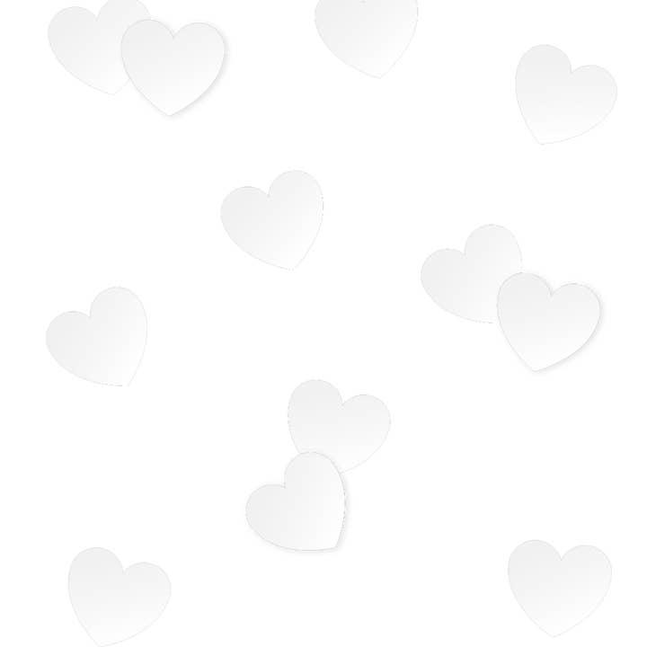 PD Party - Wholesale Confetti - Table confetti - White heart
