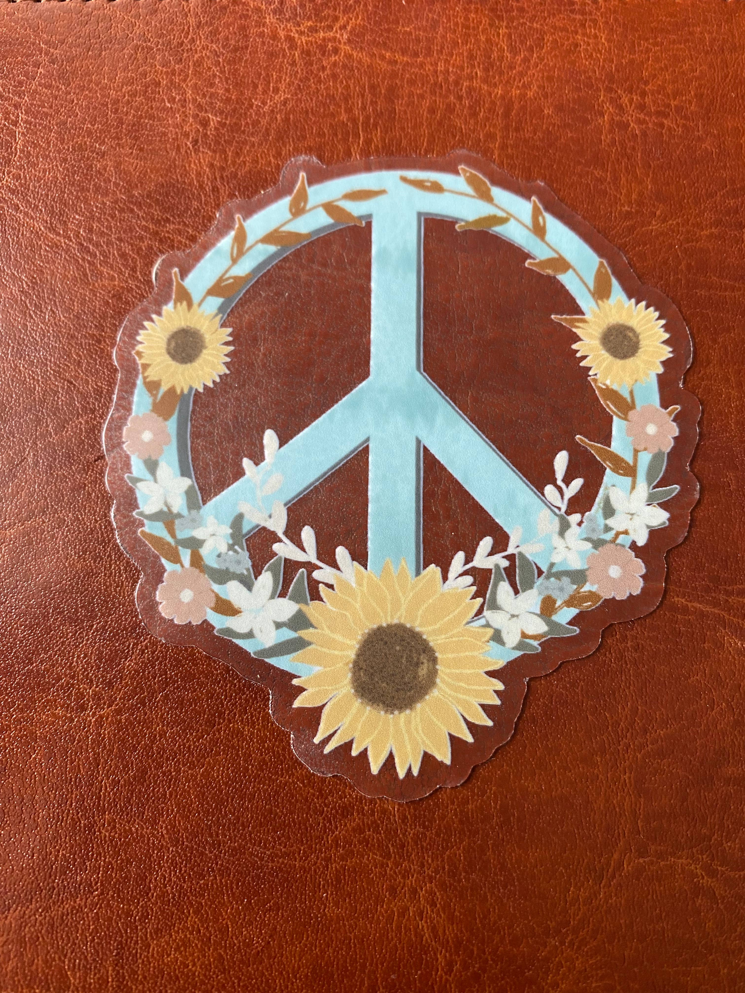 Art By Hayle - Wholesale Sticker - Clear Peace Sign Floral Sticker1