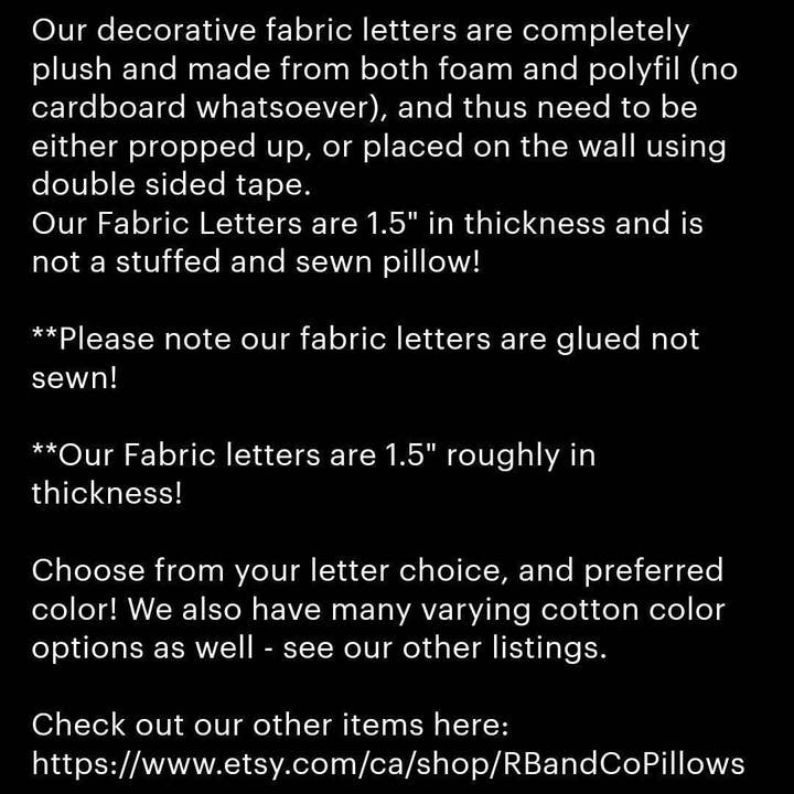 RB & Co. Pillows and Home – wholesale Pillow/cushion – Child & baby – Velvet Fabric Letter, Kids Letter Decor, Nursery Monogram Pi6