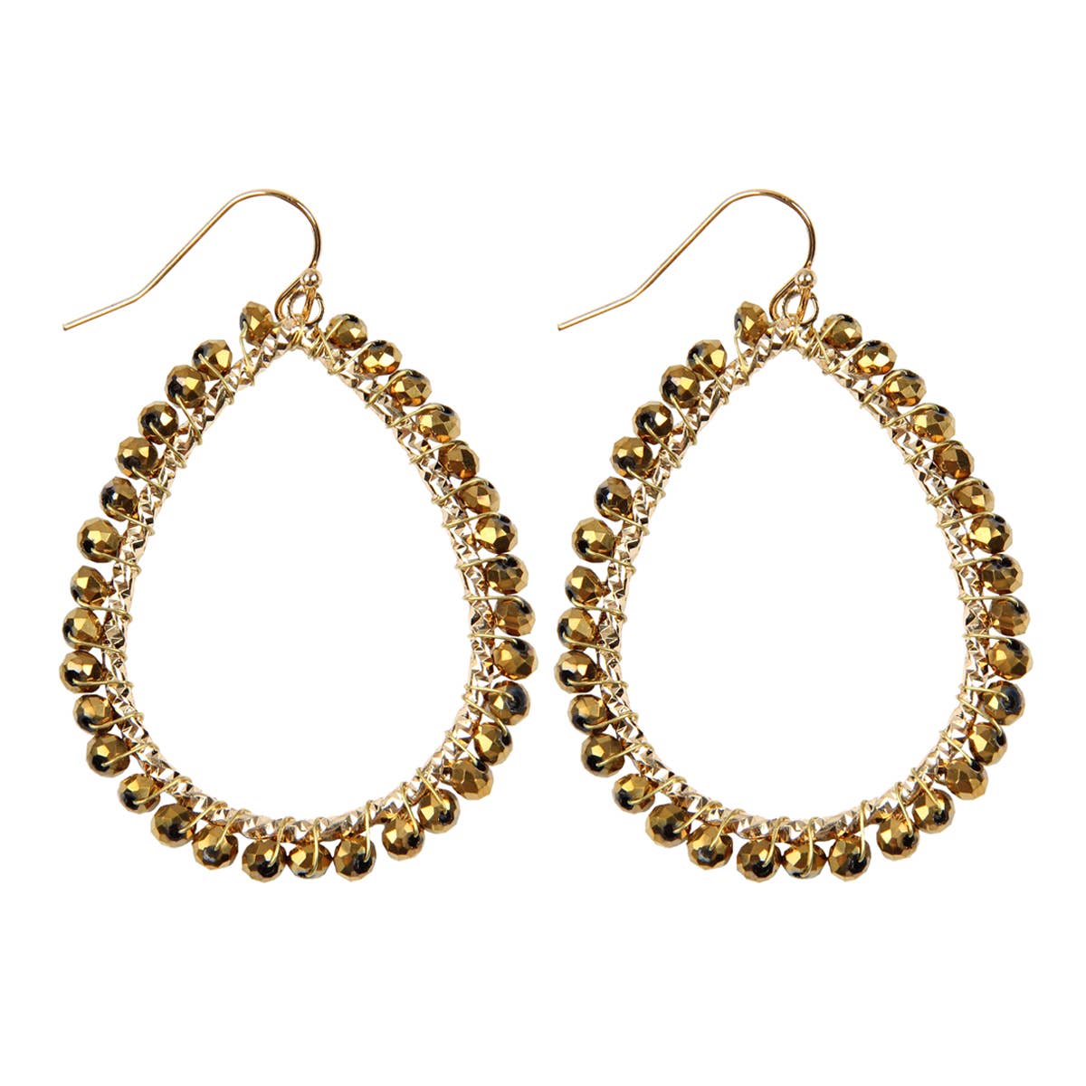 MYS Wholesale Inc - Wholesale Dangle Earrings - Wire Teardrop Glass Beads Hook Earrings3