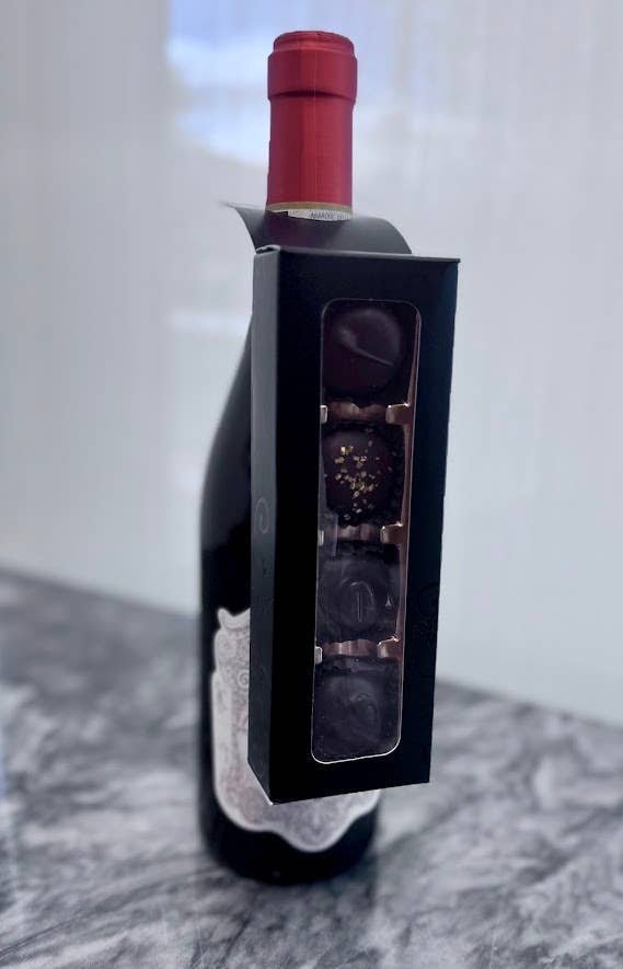 Mitchell's Fine Chocolates - Wholesale Chocolate Box - Wine Bottle Hanging Truffle Box