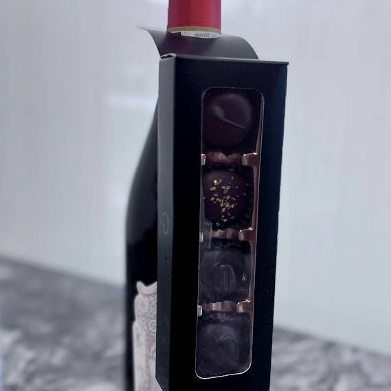 Mitchell's Fine Chocolates - Wholesale Chocolate Box - Wine Bottle Hanging Truffle Box0