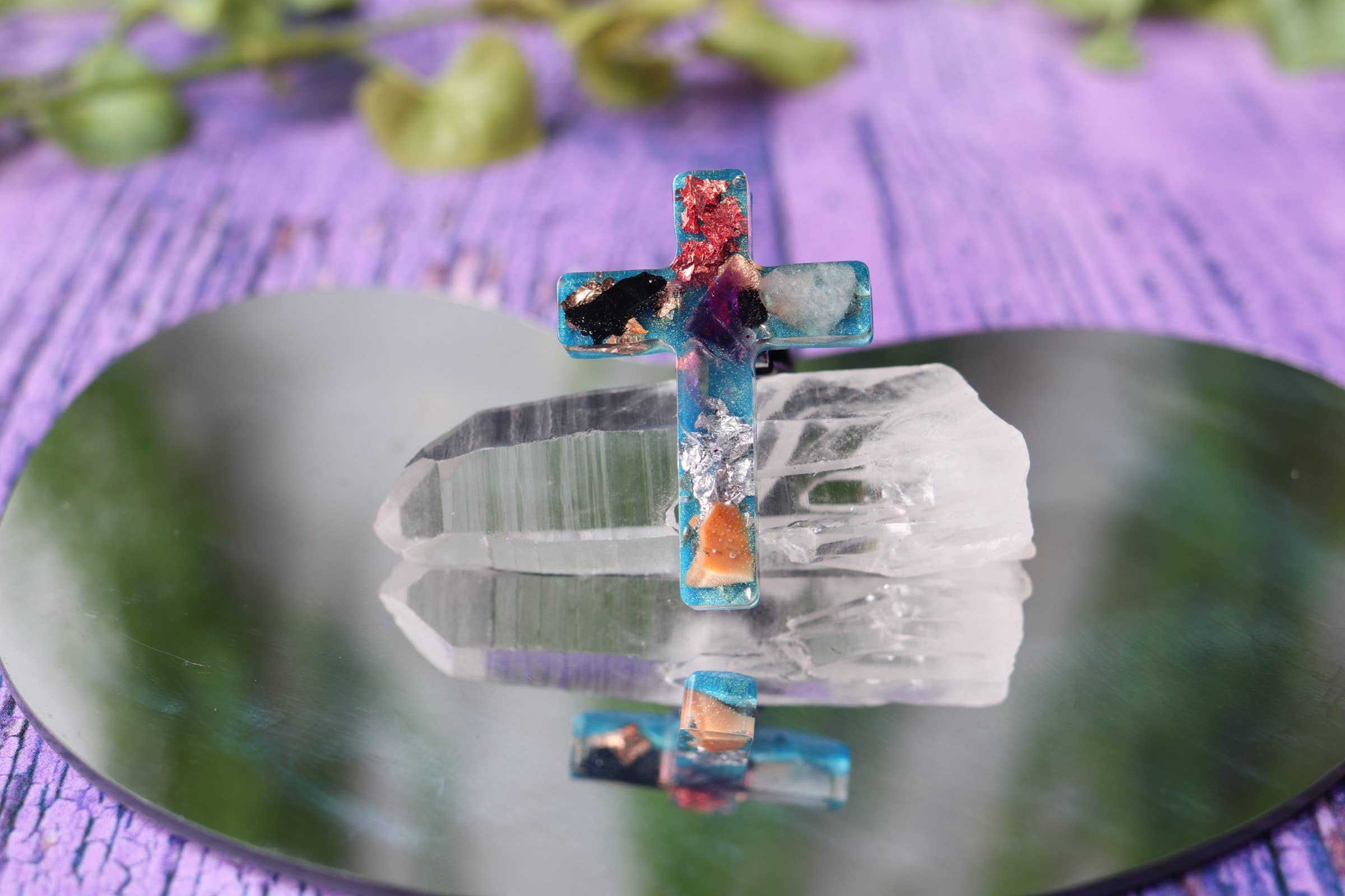 Lucky Luna – wholesale Car Decorative Charm - Unisex – Crystal Cross Car Vent Clip for Travel Anxiety & Protection0