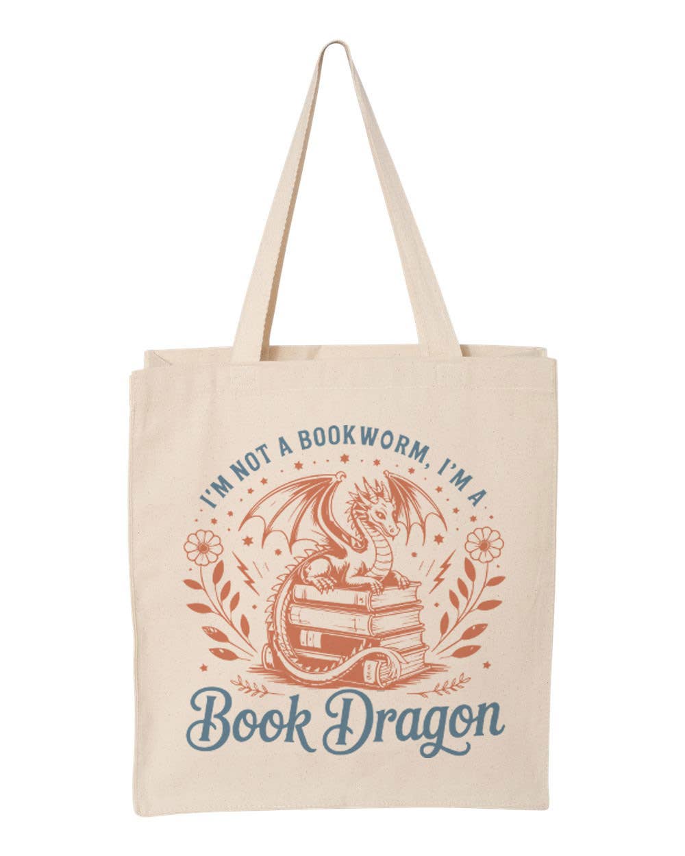 DaisyChainDesignCo - Vendita all'ingrosso Borsa tote - Donna - Borsa in tela per amanti dei libri e dei draghi1