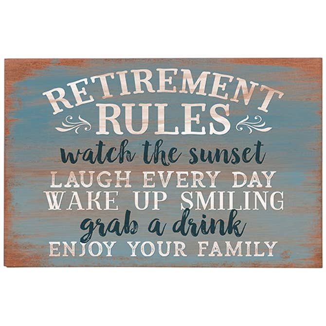 "Retirement Rules" Cards With Dice for wholesale by Gift & Garden by Carson