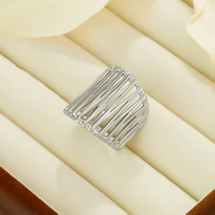 Kapyco - Wholesale Band/Stacked Ring - Stainless steel ring - BG3102161