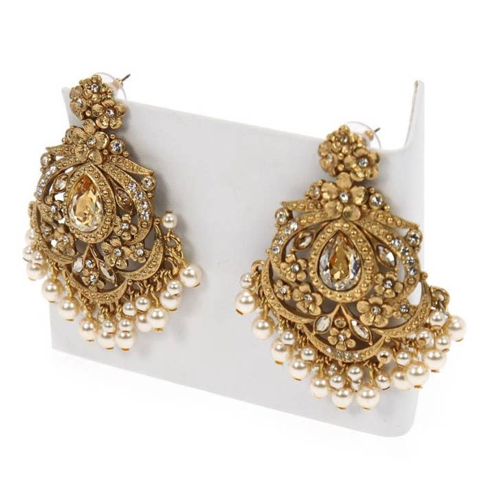 kyles collection ltd | Brincos Indianos de Noiva com Cristais Swarovski por atacado de kyles online ltd