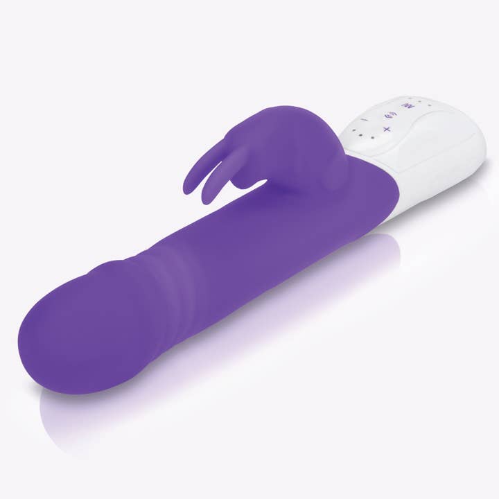 Lux Fetish Store - Wholesale Sex Toy - Rechargeable Thrusting Rabbit Vibrator - Purple