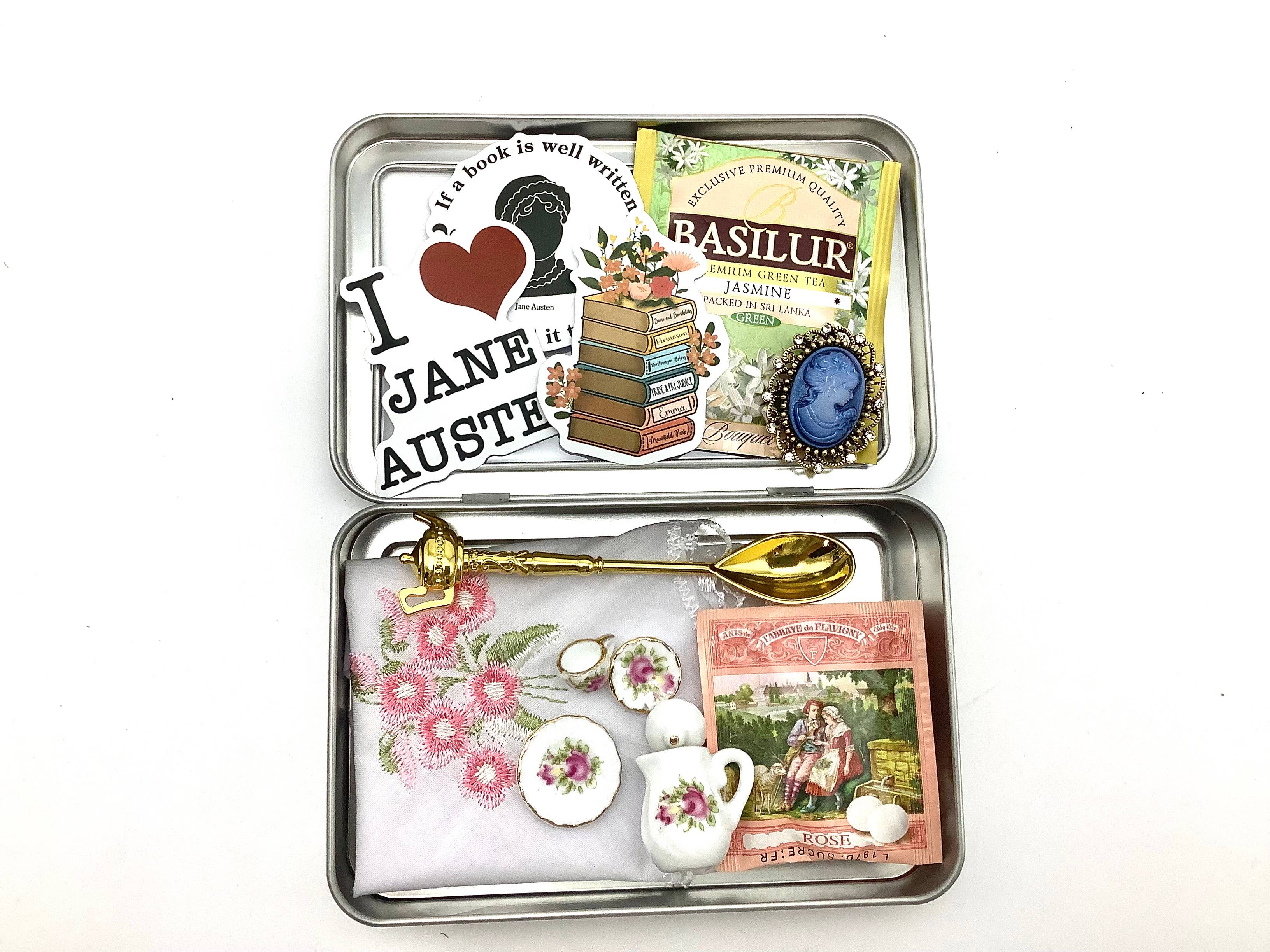All Little Cute Things - Wholesale Gift Bag Set/Pack - Jane Austen Gift Set. Tin Gift Box filled with trinkets 4