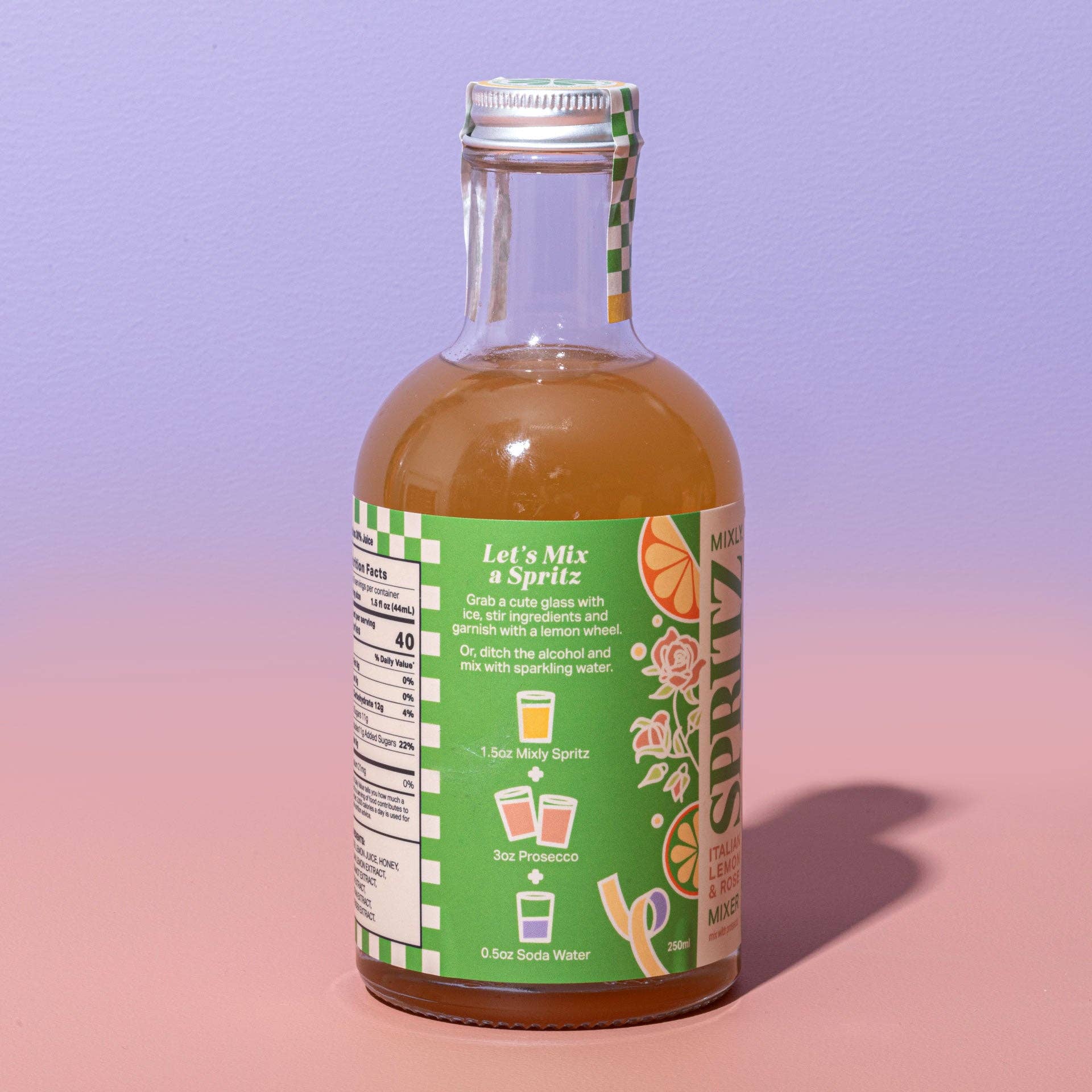 Mixly - Wholesale Cocktail Mix/Syrup - New! Italian Lemon & Rose Spritz Cocktail / Mocktail Mixer5